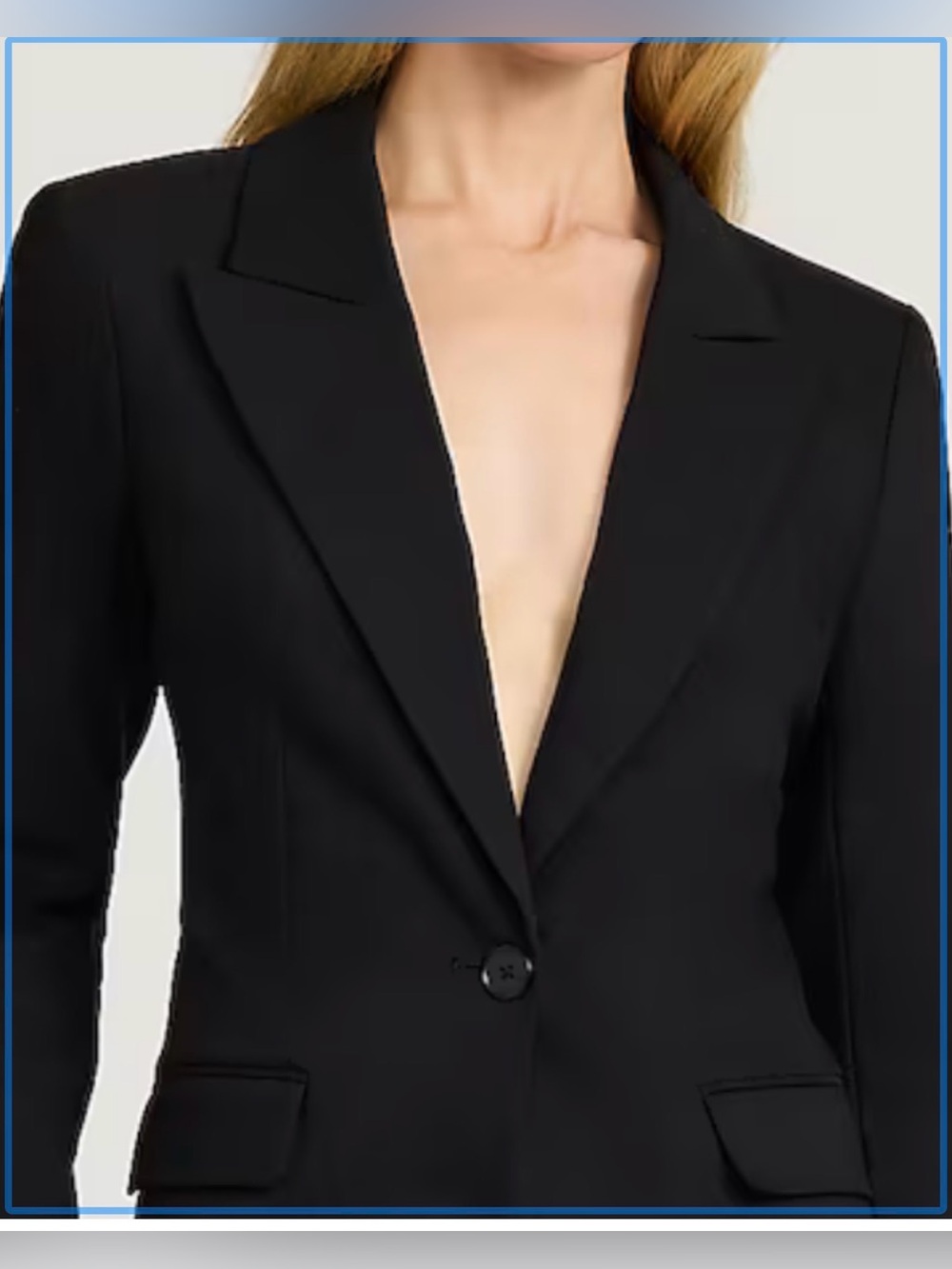 Stretch Cotton Long Slim Blazer Express NWT